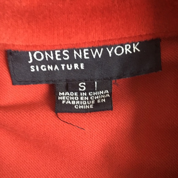 90s Y2K JONES NEW YORK Velvet Red Zip Up Jacket - Picture 3 of 4